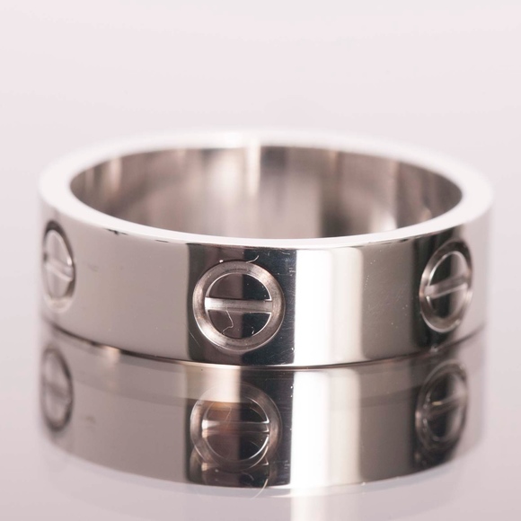 SOLD Cartier 18k White Gold Love Ring with Receipt - Picture 2 of 7